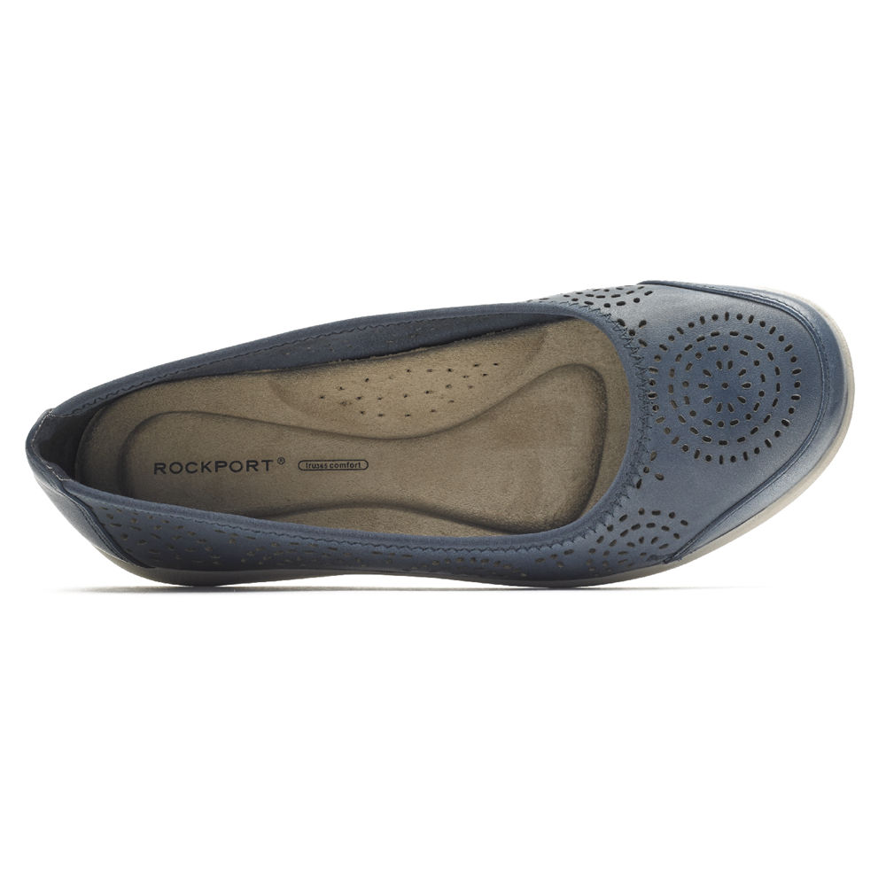 Rockport Slip-On For Womens Blue - Daisey Ballet - OR6420871